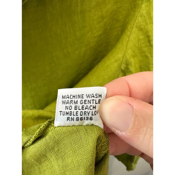 BRYN WALKER Etta Linen Top Matcha Green Cowl Neck Pullover Made in USA NWT | XS - Picture 9 of 10
